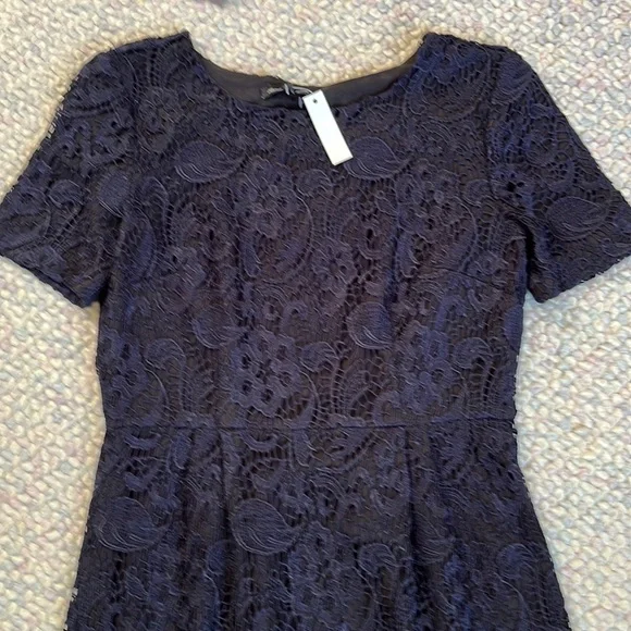chinese dress ladies Zapaka Women Navy Lace A-Line Long Mother of The Bride Dress High Neck Long Sleeves Wedding Guest Dress, Navy / US22W
